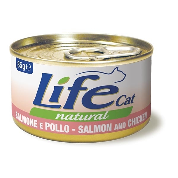 LIFE CAT NATURAL SALMONE E POLLO 