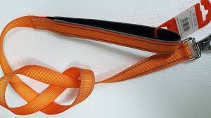 CAMON GUINZAGLIO CON MANIGLIA IN NEOPRENE E CUCITURE REFLEX ARANCIONE 