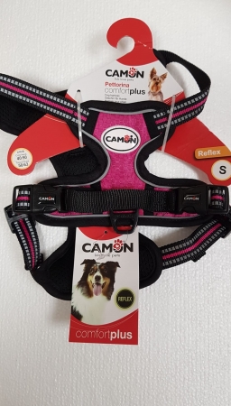 PETTORINA REGOLABILE TECNICA IMBOTTITA REFLEX FUCSIA Cani