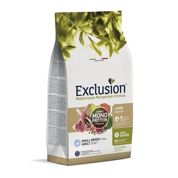 EXCLUSION MEDITERRANEO MONOPROTEIN ADULT SMALL BREED CON AGNELLO 